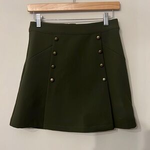 H&M dark green mini skirt